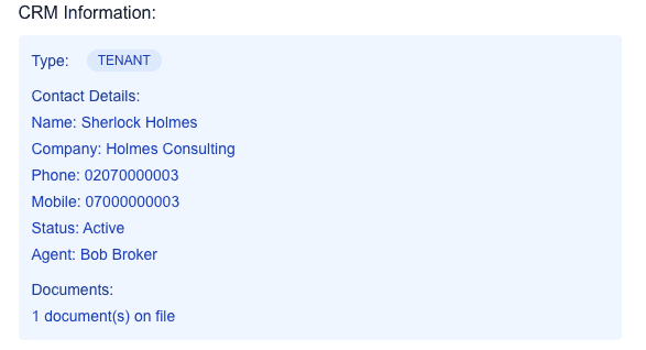 CRM Integration Screenshot