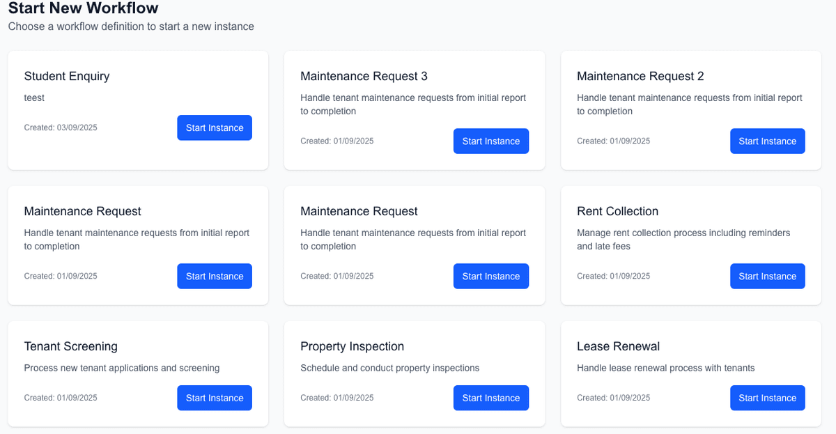 Workflow Options Screenshot